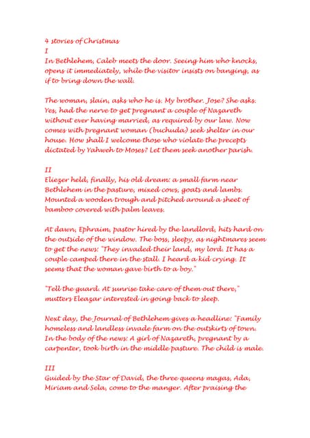 4 Stories Of Christmas   Frei Betto