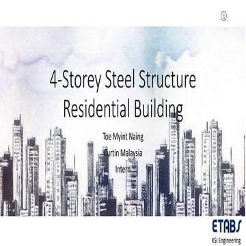 4 story steel presentation ETABs