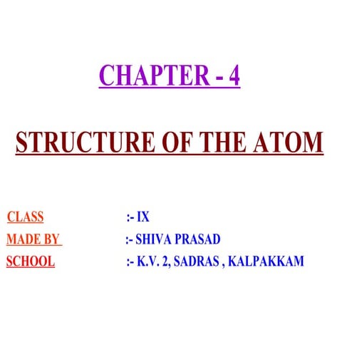  structure of the atom