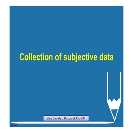 4 subjective data