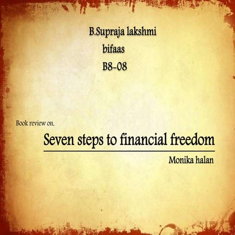 seven steps of financial secrets