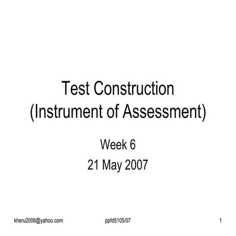 Test Construction 