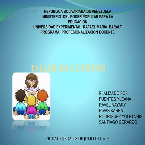 4 talle sobre la creacion de cuentos