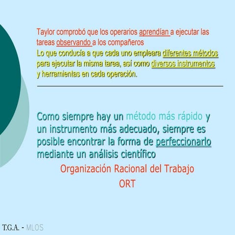 Organización Racional del Trabajo ( TAYLOR ) | PDF