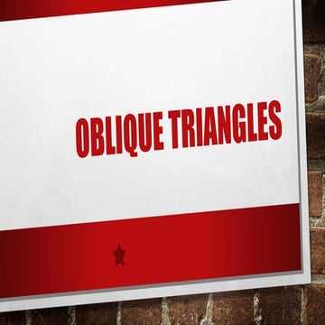 4th  l6. oblique triangle