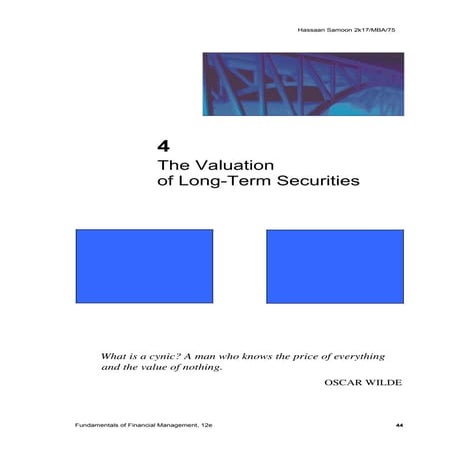 Financial Management 4th and 5th chapters