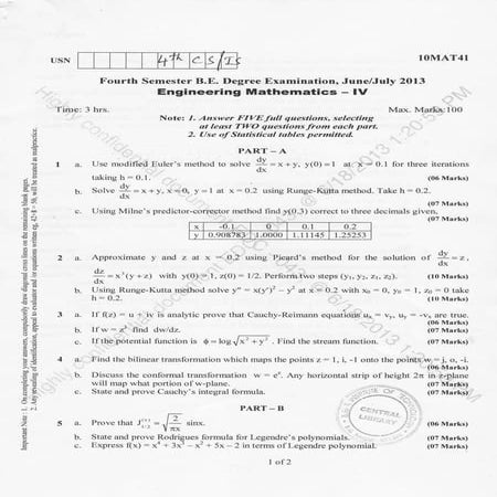 4th Semester CS / IS (2013-June) Question Papers | PDF