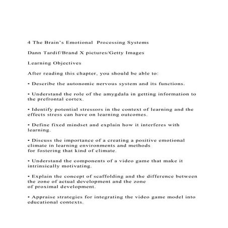 4 The Brain’s Emotional Processing SystemsDann TardifBra.docx