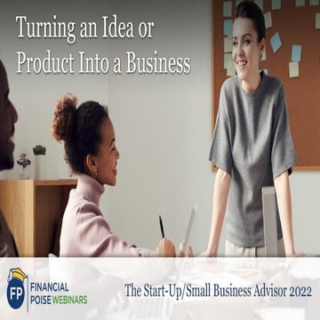 Turning an Idea or Product Into a Business