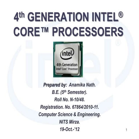 4th generation intel core processoer