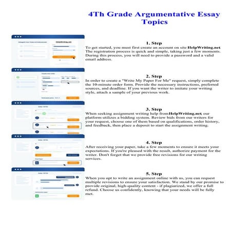 4Th Grade Argumentative Essay Topics. Online assignment writing service.