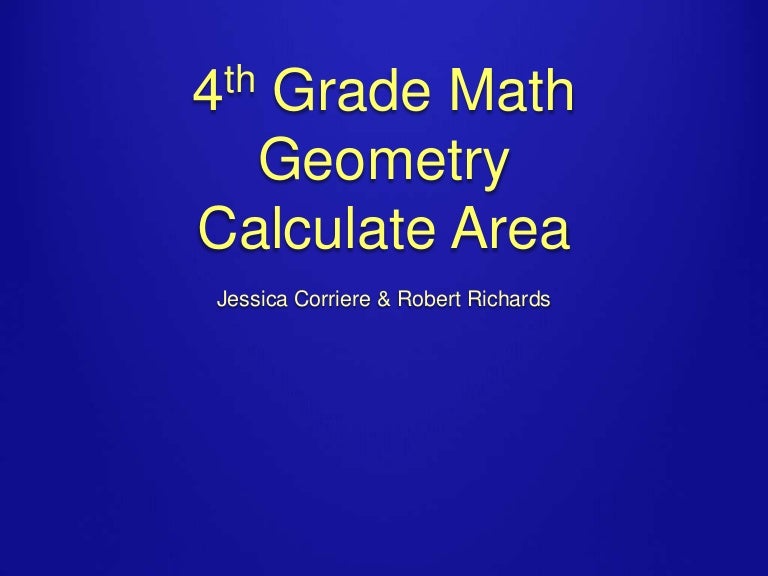 4th grade math geometry calculate area