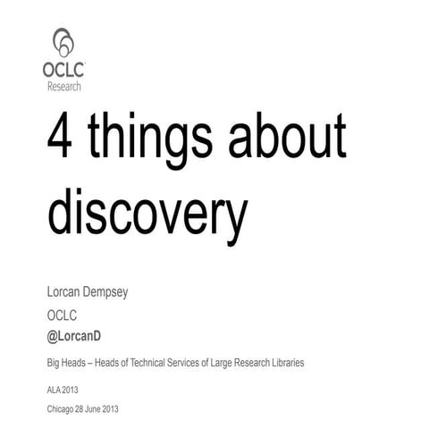 4 things about discovery