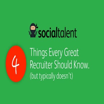 4 Things Every Great Recruiter Should be Doing!