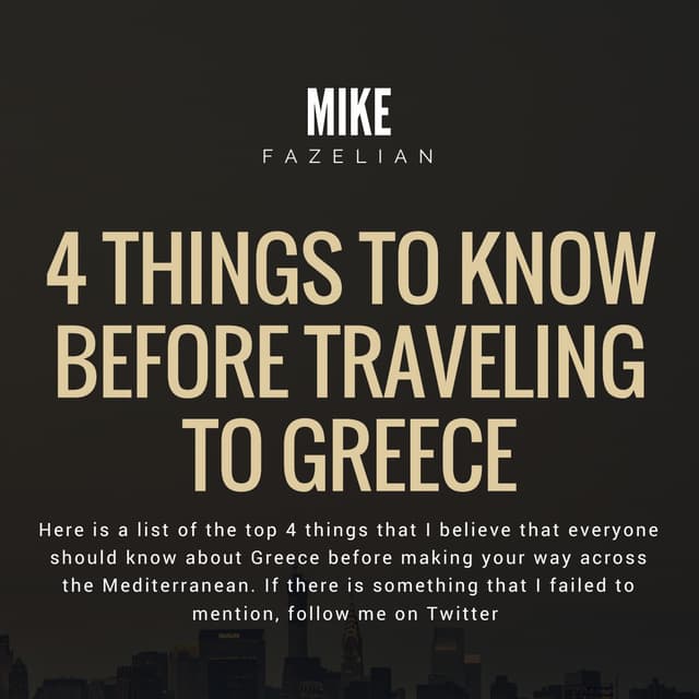 4 Things to Know Before Traveling to Greece PDF