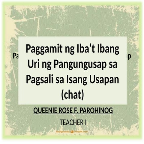 COT ENGLISH 4TH QUARTER DETAILED LESSON PLAN IN ENGLISH | PPTX