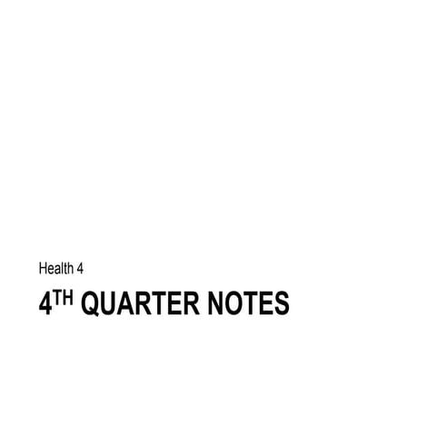 4th quarter handout