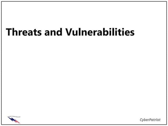 4 threatsandvulnerabilities