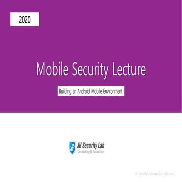 [4th revolution] 모바일보안 실습환경 구축편(setting the moblie security environment tutor...