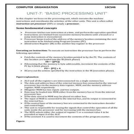4th sem,(cs is),computer org unit-7 | PDF