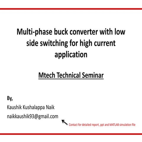  Multi-phase buck converter with low side switching for high current application