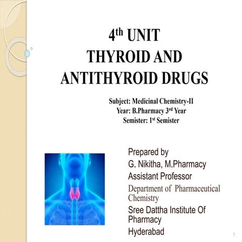 4th unit thyroid and antithyroid drugs
