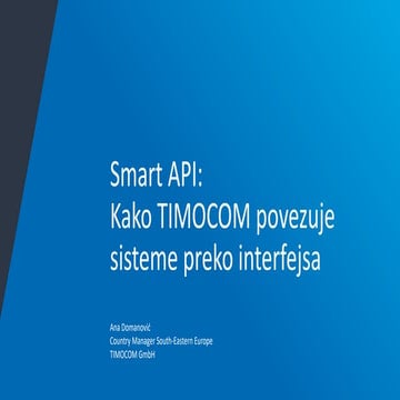 Smart API: How TIMOCOM connects systems trought interfaces