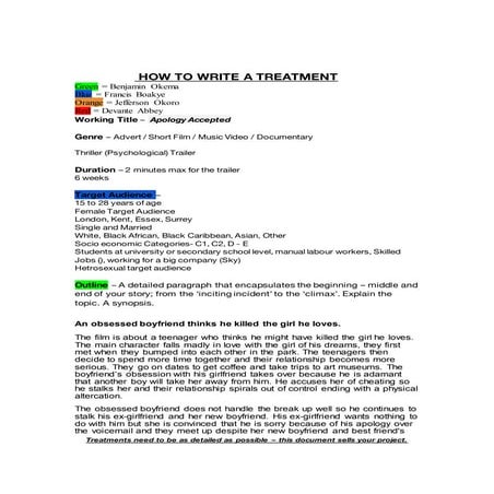 Treatment Template | DOC