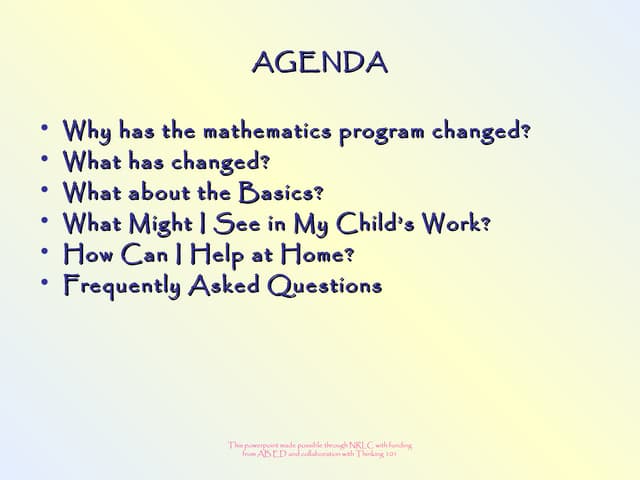 Thinking 101 & NRLC 4-6 Parent Info