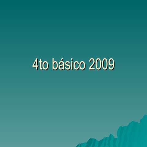 4to básico 2009
