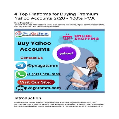 4 Top Platforms to Buy Outreach Yahoo Accounts - 100% PVA 2k26 usa.ca.docx