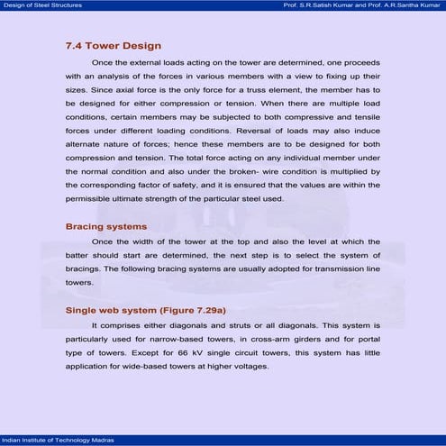 transmission line tower design