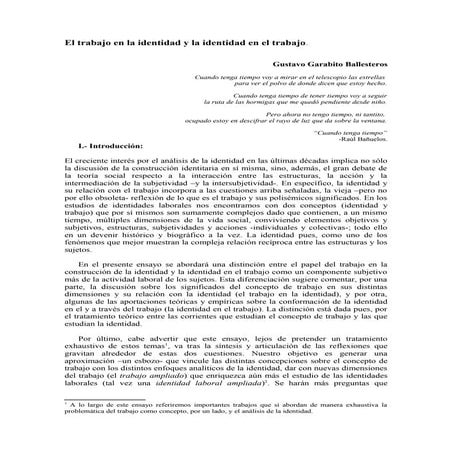 identidad en el trabajo