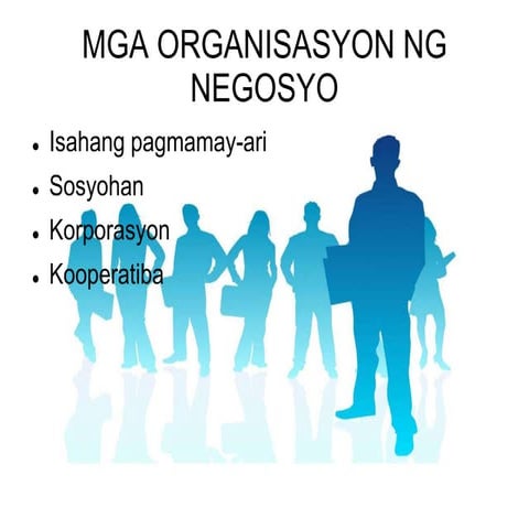 Mga organisasyon ng negosyo | PPTX