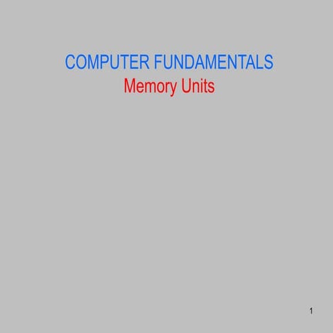 memory unit | PPT