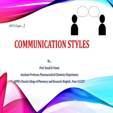 UNIT II Commuication style
