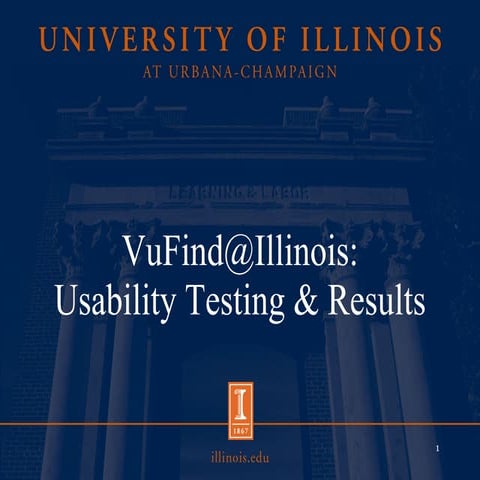 VuFind @ Illinois #4 Usability Testing and Results