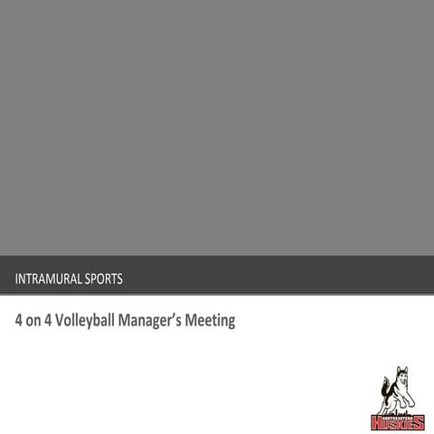 4v4 Volleyball Managers Ppt