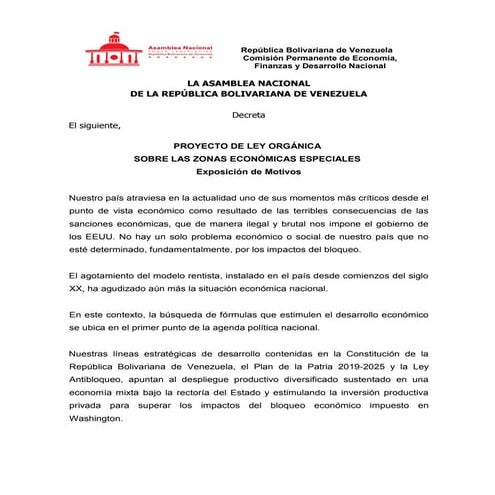 Zonas Economicas Especiales en Venezuela.pptx