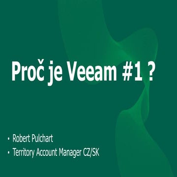 Proč je Veeam na českém trhu #1 v oblasti zálohování a dostupnosti