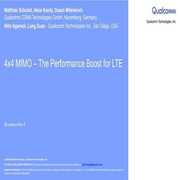 Mimo efficiency in 4G network coverage capacity