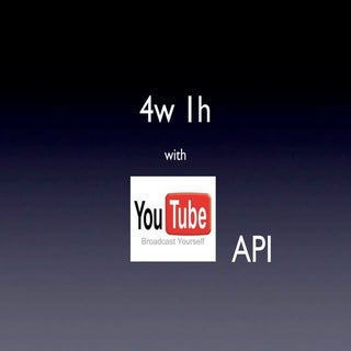 4w 1h with youtube api