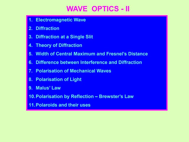 Class 12th Physics wave optics ppt part 2 