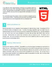 4 Ways HTML5 Adds Value to Any Business