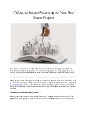 Financing Real Estate Project