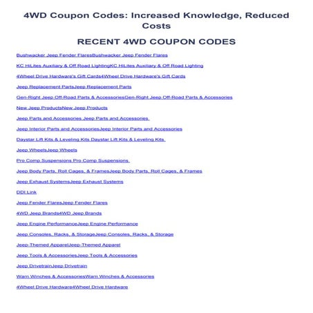 4wd coupon