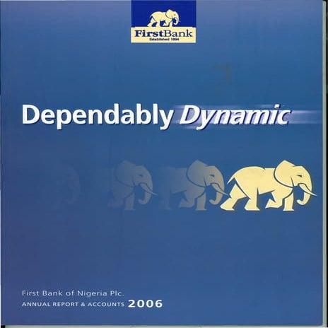 First bank annual report 2006 | PDF