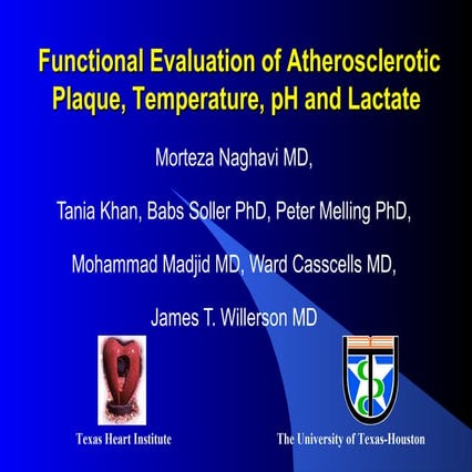 114 evaluation of atherosclerotic plaque