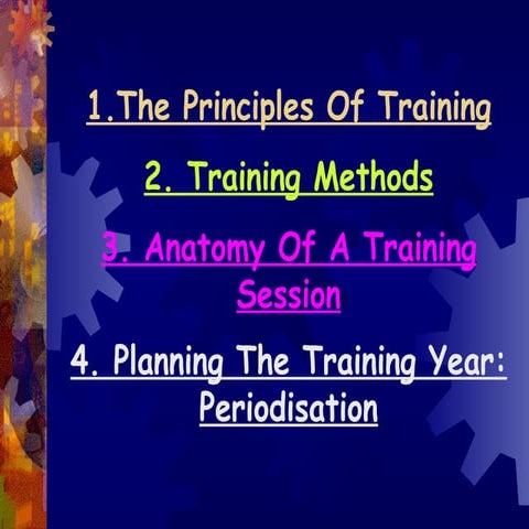 5.1  principles of training