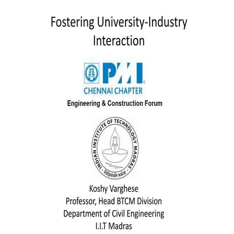 Dr Koshy Presentation at E&C